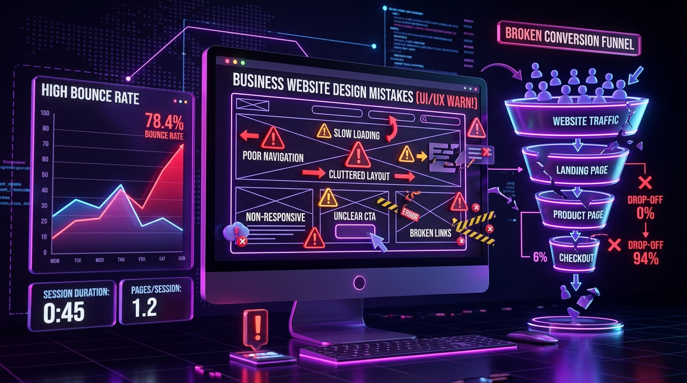 10 Website Mistakes That Can Cost Your Business Customers - Web Vistara